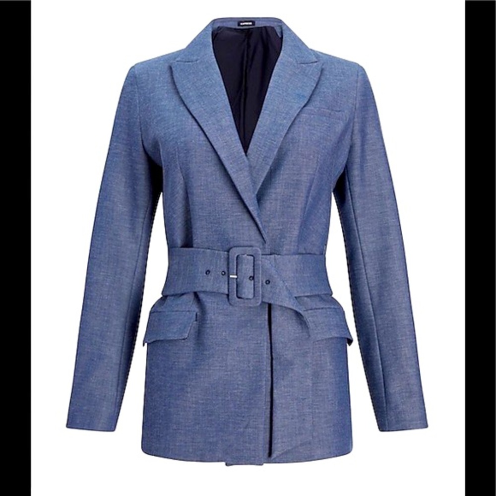 EXPRESS Belted Peak Label Blazer
